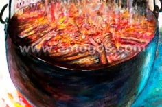 Caldereta sobre delantal